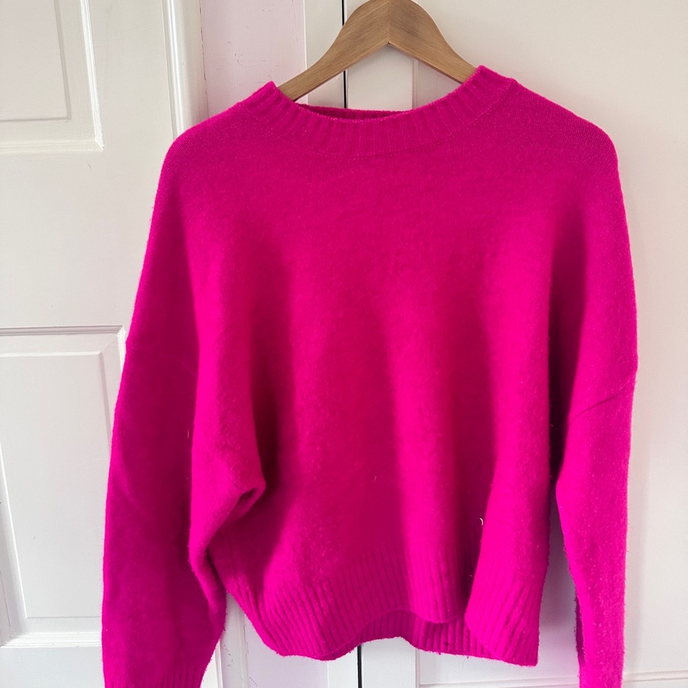 Zara Oversized Wool Blend Pullover Sweater